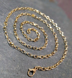Vintage 9ct GOLD BELCHER CHAIN Necklace - 18" Long - 5g