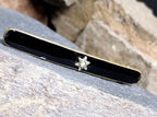 Victorian FRENCH JET BROOCH - with Star and seed pearl - 3.7g