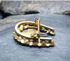 Antique HORSESHOE BROOCH - 9ct Gold Maple Leaf with Paste Stones 3.5g