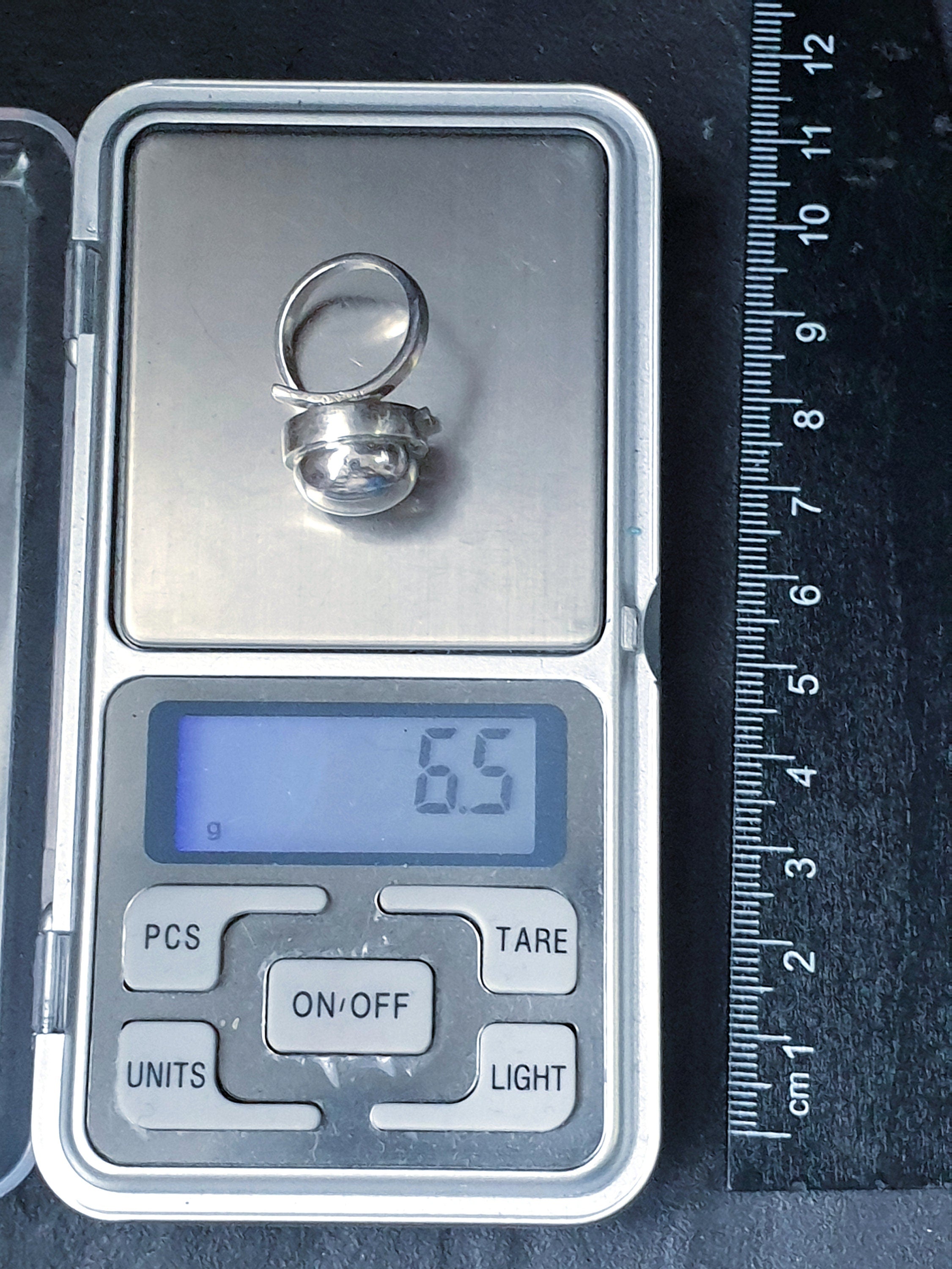 Vintage Modernist Silver Ring - Harold Nielsen? Art Deco - uk size K (Us size 5.5) - 6.5g