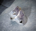 Huge SILVER RING with Dublin hallmarks - uk size T (us 9.5) - 13.9g