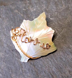 Antique Name BROOCH - Mother of Pearl with Florence