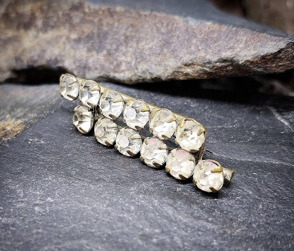 Antique Edwardian Paste Stones BROOCH - 2.7g
