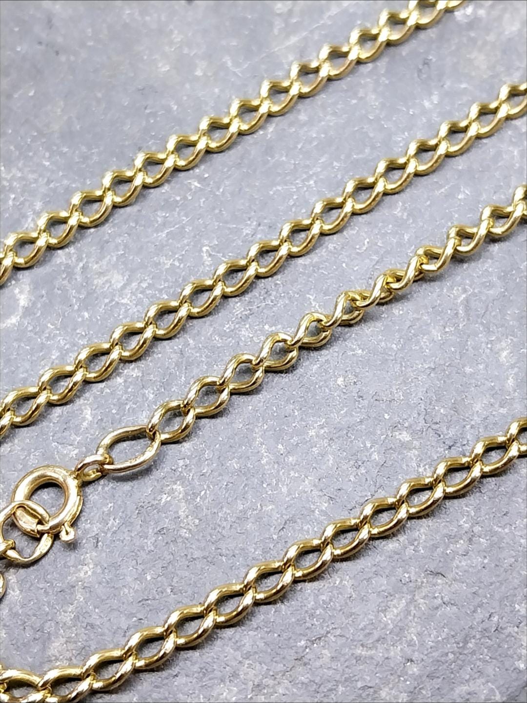 Vintage 9ct GOLD Chain Necklace, 19" Long  Hallmarked - 10.3g