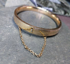 Vintage  Art Deco 12ct GOLD Plated BANGLE - BRACELET - 10.5g