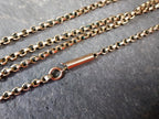 Antique 9ct GOLD ROLO BELCHER Chain Necklace with Barrel Clasp - 18 1/4" - 6.4g