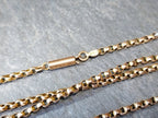 Antique 9ct Rose GOLD BELCHER Chain Necklace with Barrel Clasp - 18" - 5.2g