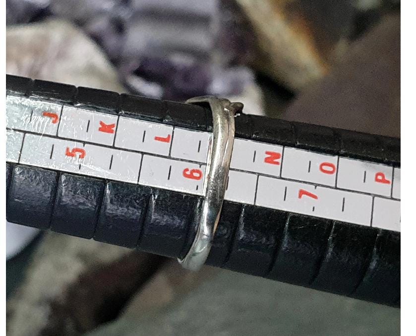 Sterling Silver Fire Opal Ring Tree of Life - uk size M (us 6) - 1.4g