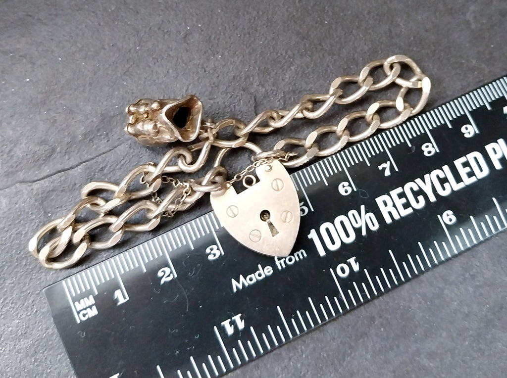 Vintage Silver CHARM BRACELET with Charm Opening Toby Beer Jug - 18.9g