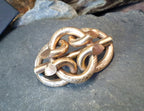 Antique 9ct Gold Infinity Lovers Knot  brooch Pin - 17.5g