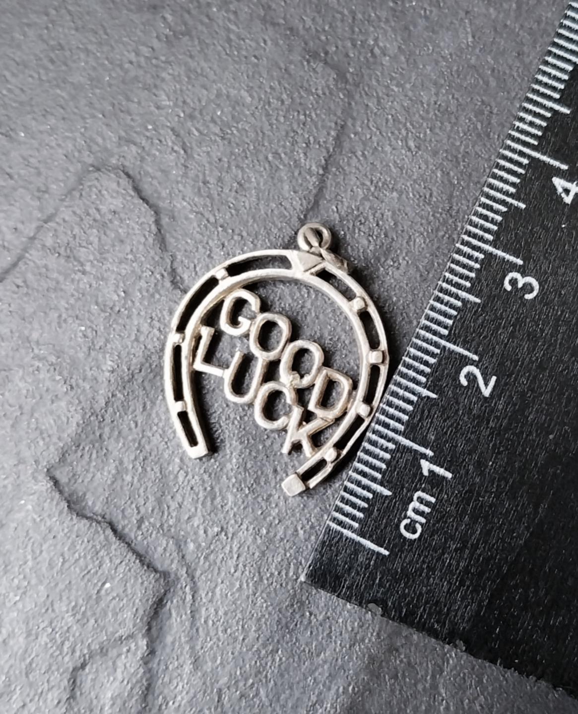 Vintage Silver HORSESHOE Charm - Goodluck for bracelet or pendant  - 2.7g