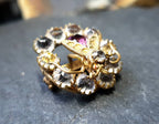 VICTORIAN FLY Insect BROOCH - Pinchbeck Pin and Paste stones