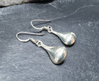 Vintage Sterling Silver Teardrop EARRINGS - Long Dangling  - 1.7g