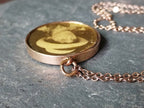 Victorian Photo Locket PENDANT - FOB - Pinchbeck Rose Gold on 18"chain - 8.2g