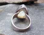 Vintage Sterling SILVER MOONSTONE RING - Ethereal - uk size O (7) - 8g