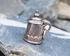 Tankard Jug Mug Charm - opening lid - 925 sterling silver - 2.7g