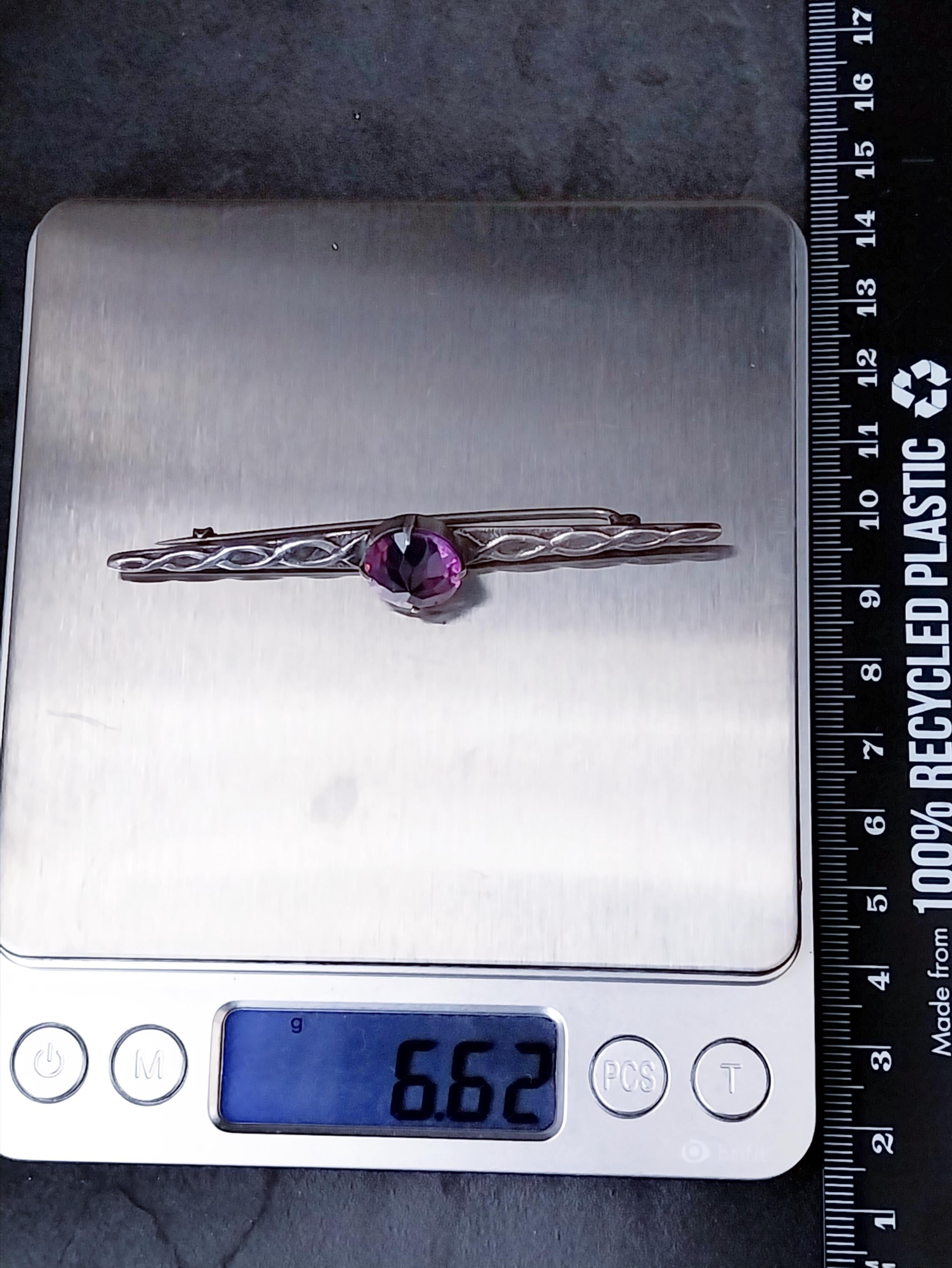 Antique Robert Allison KILT PIN BROOCH - Scottish Silver c.1947 - 6.6g