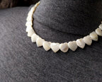 Vintage Mother of Pearl Heart Bead Necklace - 28g