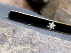 Victorian FRENCH JET BROOCH - with Star and seed pearl - 3.7g