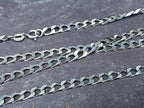 STERLING SILVER Curb Link Chain Necklace - 20" Long - 13.3g