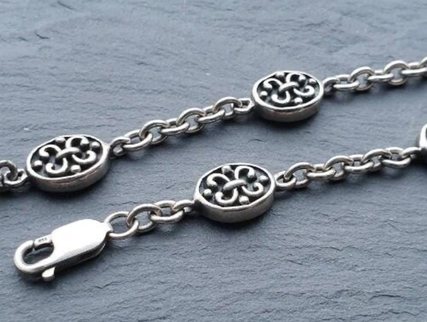 Vintage STERLING SILVER CELTIC Bracelet - 20cm - 13.9g