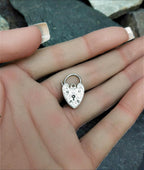 GEORG JENSEN SILVER Heart Lock Charm - for bracelet - Sterling Silver