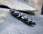Victorian Black BROOCH - with turquoise - 2.8g