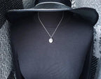 Vintage OVAL SILVER LOCKET - Engraved with 'From dad on your 21st' with 18" Chain - 3.3g