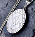 SILVER LOCKET with Criss Cross Deco design on 18" Chain - 10g