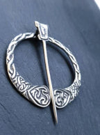 Robert Allison PENNANULAR BROOCH - Scottish Silver Shawl Pin c.1952 - 9.9g