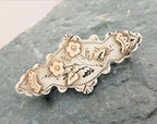 VICTORIAN Sweetheart Brooch - Rose Gold on Sterling Silver c 1880s - 2.5g