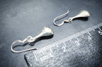 Vintage Sterling Silver Teardrop EARRINGS - Long Dangling  - 1.7g