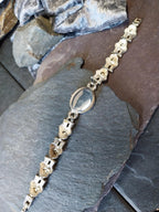 Vintage Sterling Silver WATCH - Double Cat bracelet Strap 18cm - 31.2g