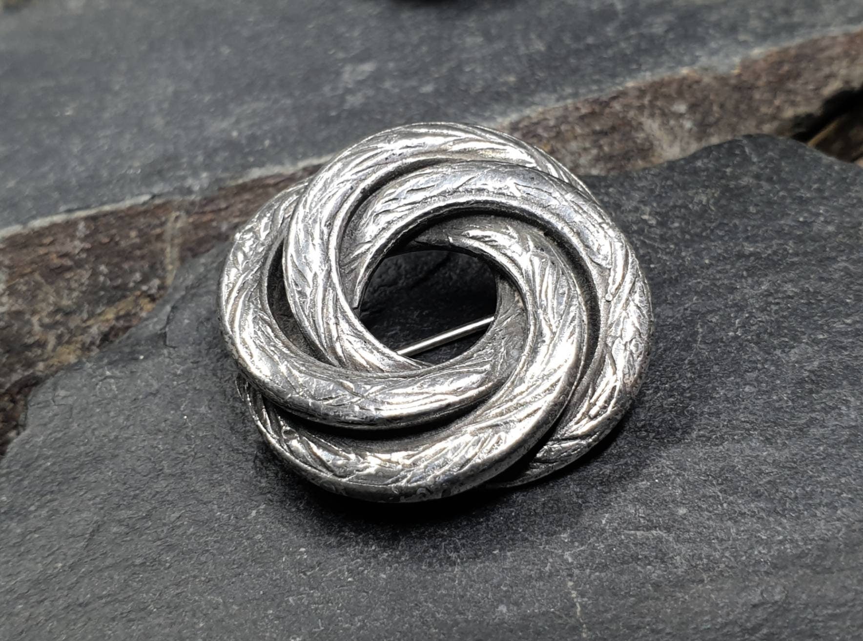 Victorian SNAKE BROOCH - Heavy Sterling Silver Serpent - 20.6g