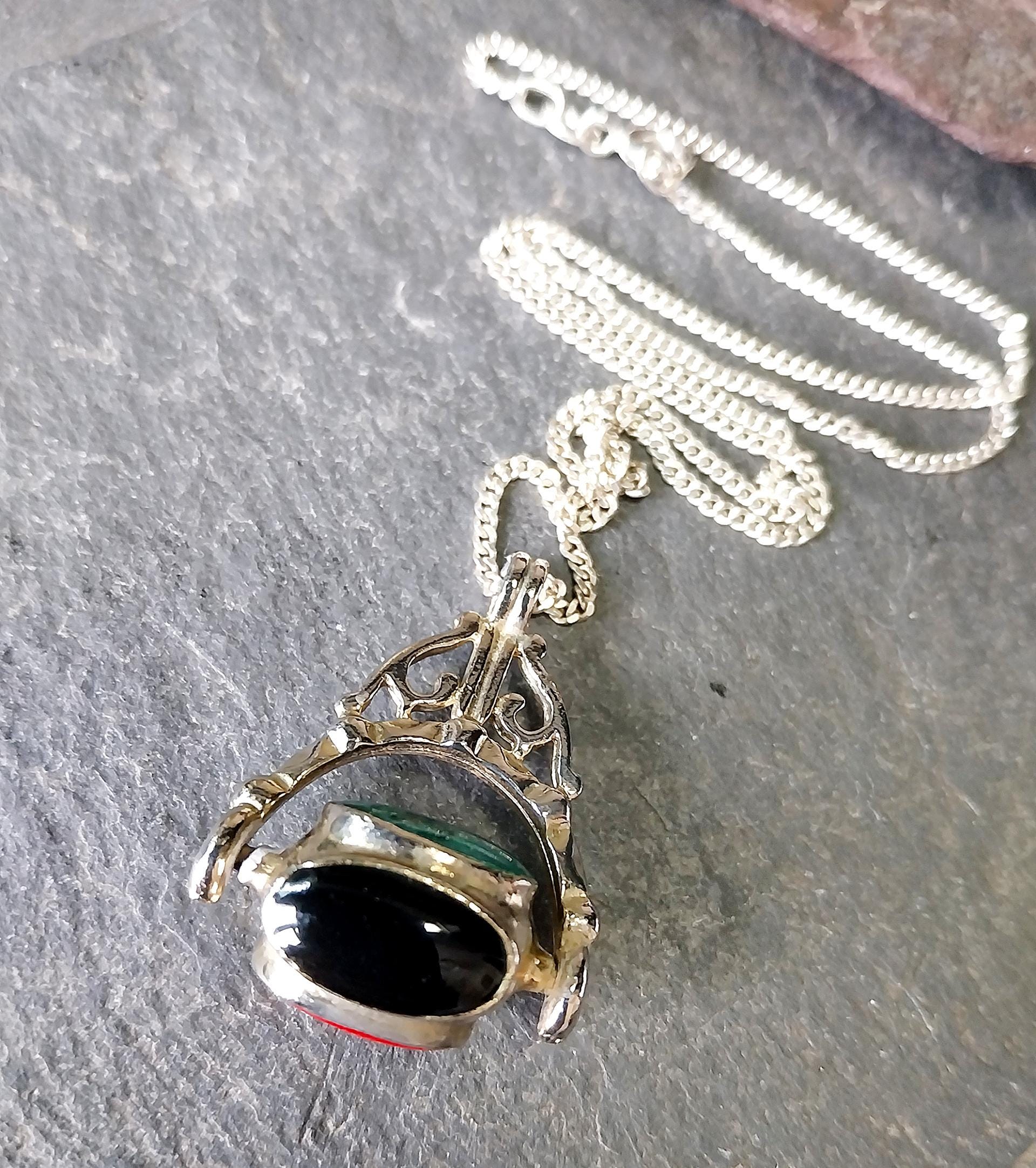 Vintage 4 way Spinner Pendant on Sterling Silver 16" Chain - 24.8g
