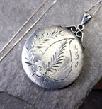 HUGE XL Sterling Silver Circular LOCKET Necklace -  on 24" Chain - 16.7g