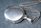 Sterling Silver OVAL LOCKET Necklace, Spiral Wreath on 18" Chain - 4.2g