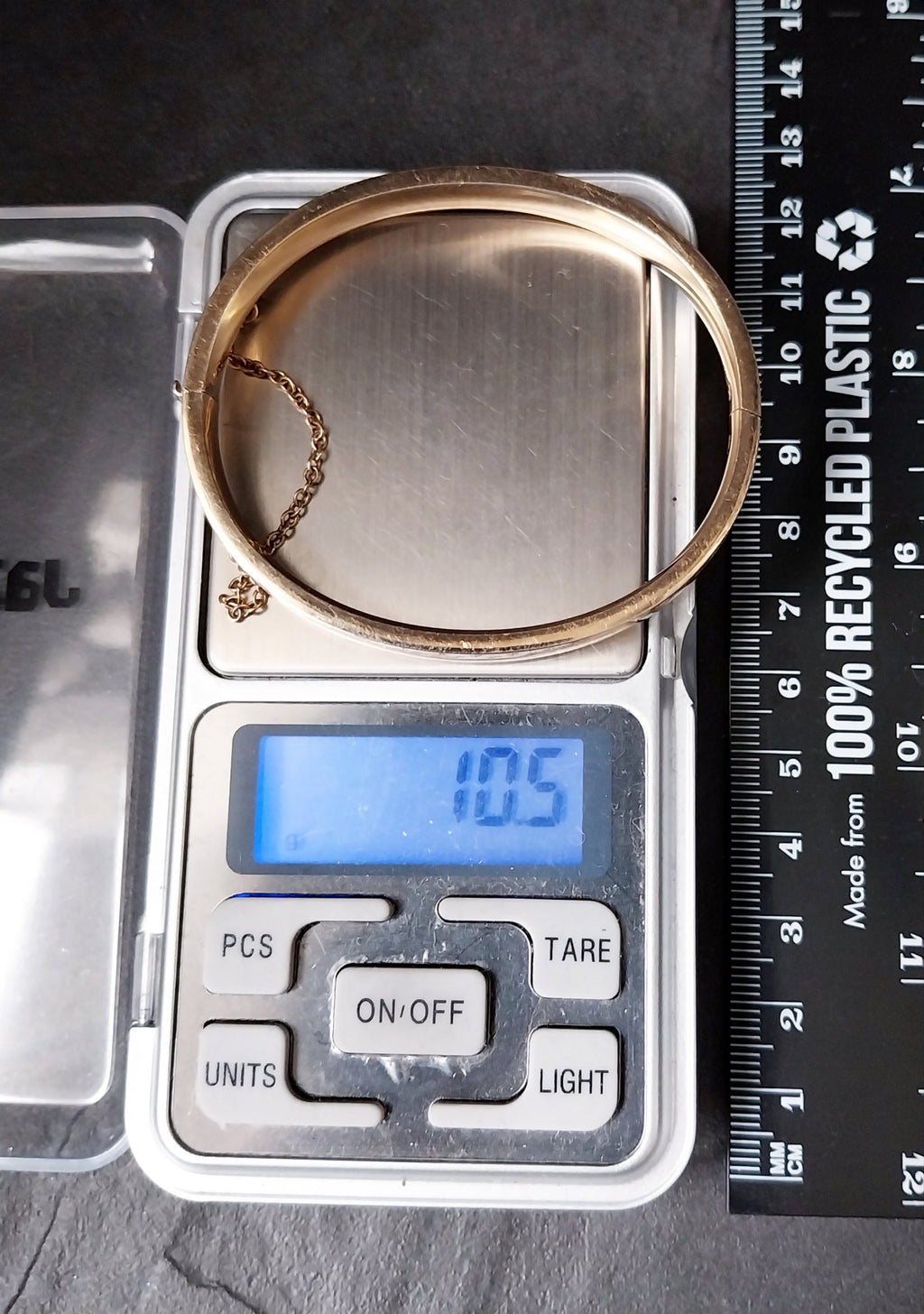Vintage  Art Deco 12ct GOLD Plated BANGLE - BRACELET - 10.5g