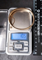 Vintage  Art Deco 12ct GOLD Plated BANGLE - BRACELET - 10.5g