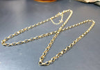 Antique 9ct GOLD BELCHER Chain Necklace with Extender Chain - 20-22" - 7.4g