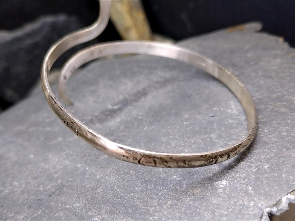 Vintage Sterling Silver Snake Serpent Bangle Bracelet - 15.7g