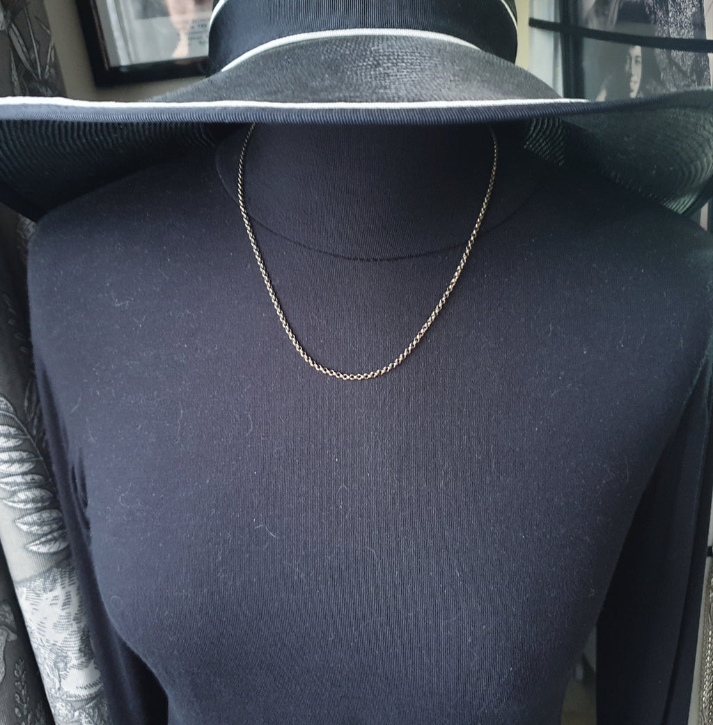 Antique 9ct ROSE GOLD BELCHER Chain Necklace with Barrel Clasp - 20" - 4.5g