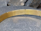 Vintage 9ct Rolled GOLD BANGLE - White Floral Design with Safety Chain - 13.3g