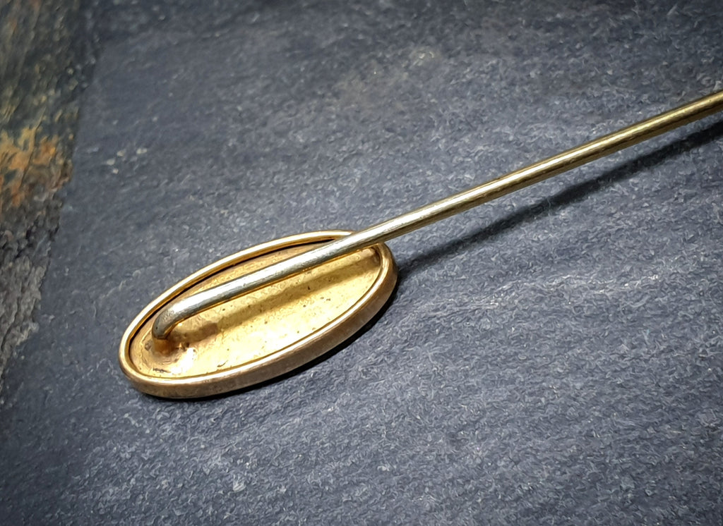 Vintage GOLD Fronted STICK PIN  - Hat or Tie  - 1.4g
