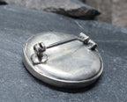 Sterling Silver Circular Brooch  - Round Button style - 8.5g