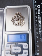 Vintage SILVER Charm BRACELET with Good-luck Horseshoe - 17.5cm - 8.7g