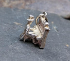 Vintage Silver PIANO MAN Charm - for bracelet or miniature model - 2g