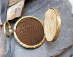 Antique Rolled GOLD MOURNING LOCKET Fob - Braided Hair, Memento Mori - 12.7g