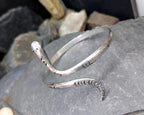 Vintage Sterling Silver Snake Serpent Bangle Bracelet - 15.7g