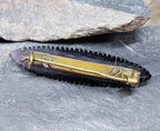 Victorian Black BROOCH - with turquoise - 2.8g